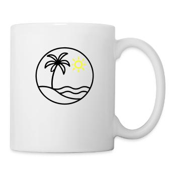 Palme Ozean Insel - Tasse - Weiß - Rechts
