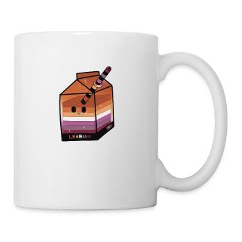 🧡 Lesbian Milk Box – Peachy Jelly🧃🧡💗 - Mug - white - Right