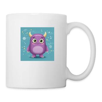 Playful Purple Monster Design - Mug - white - Right