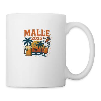MALLE 2025 – Fête, bière et soleil à Majorque - Mug blanc - blanc - Droite
