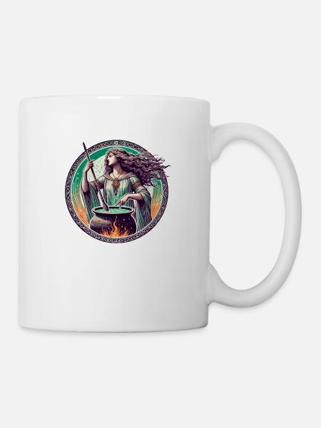 Vintage Hexe - Tasse - Weiß