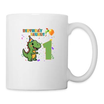 Birthdaysaurus – Dino Geburtstag - Tasse - Weiß - Rechts