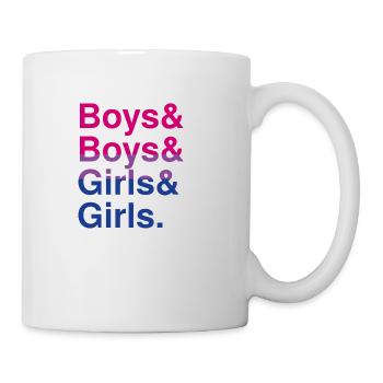 Boys & Girls: fierté bisexuelle swiftie - Mug blanc - blanc - Droite