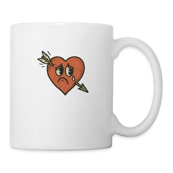 Liebeskummer – Herz trifft Pfeil - Tasse - Weiß - Rechts