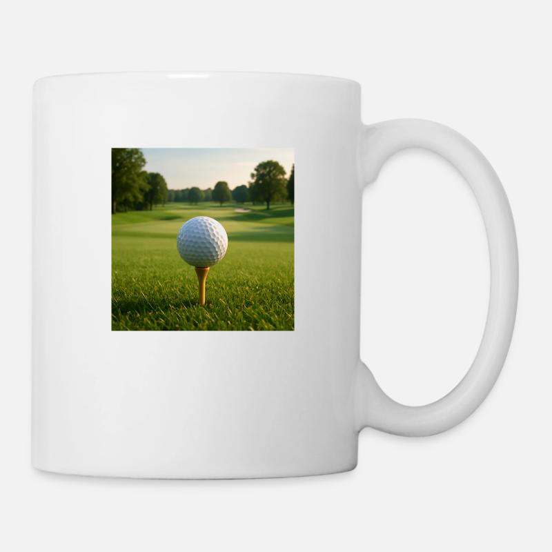 Sport - Golf, golf ball on tee - Mug - white