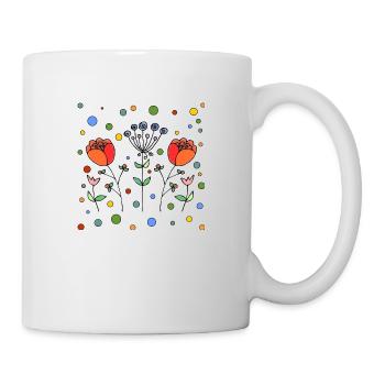 Blumen - Tasse - Weiß - Rechts