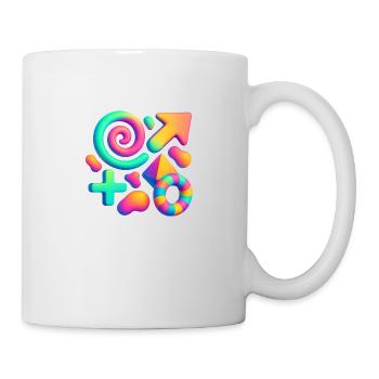 Neon Dreams – 3D Abstract Shapes Explosion - Mug - white - Right