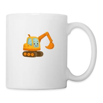 Bagger - Tasse - Weiß - Rechts