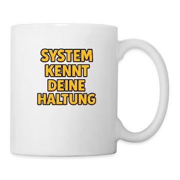 Le système connaît votre attitude - Mug blanc - blanc - Droite