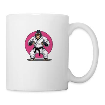 Karate Gorilla Cartoon - Kampfsport - Tasse - Weiß - Rechts