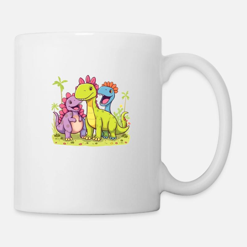 Dino Freunde - Tasse - Weiß