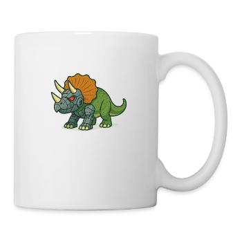 Triceratops Roboter Verwandlung - Tasse - Weiß - Rechts