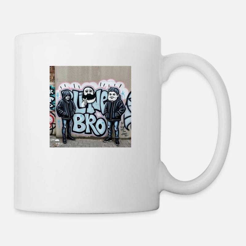 Bro-Shirt - Tasse - Weiß
