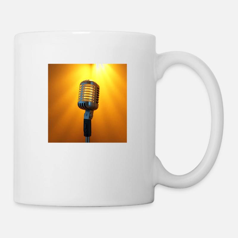 Mikrofon - Tasse - Weiß
