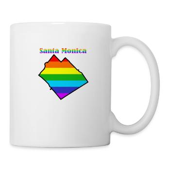 Santa Monica L.A. Regenbogen - Tasse - Weiß - Rechts