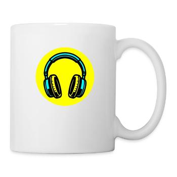 Kopfhörer Symbol Musik - Tasse - Weiß - Rechts