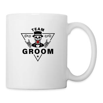Crâne de l’équipe du marié - Mug blanc - blanc - Droite