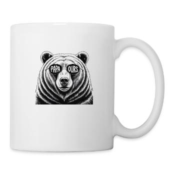papa ours - Tasse - Weiß - Rechts