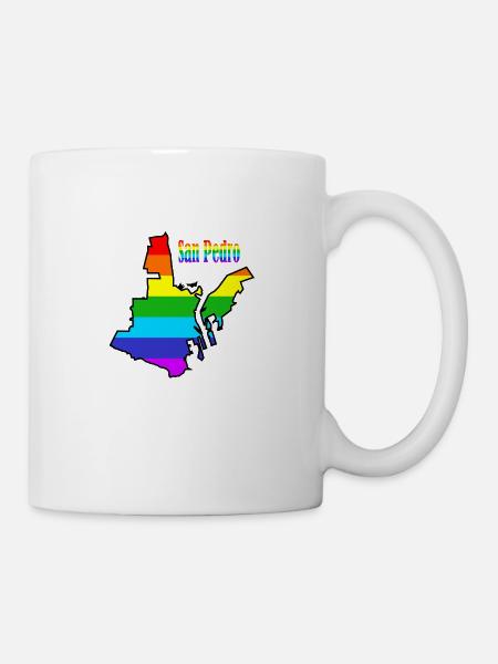 San Pedro, Regenbogen - Tasse - Weiß