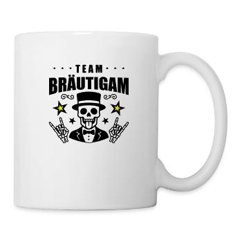 Team Bräutigam Hochzeit Skull - Tasse - Weiß - Rechts