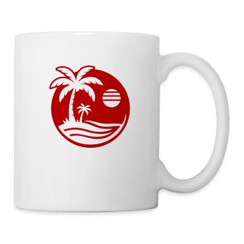 Strand Palme Ozean Symbol - Tasse - Weiß - Rechts