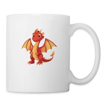 Drache - Tasse - Weiß - Rechts