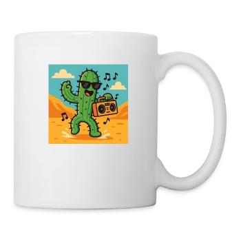 Cactus DJ – Le King du Désert - Mug blanc - blanc - Droite