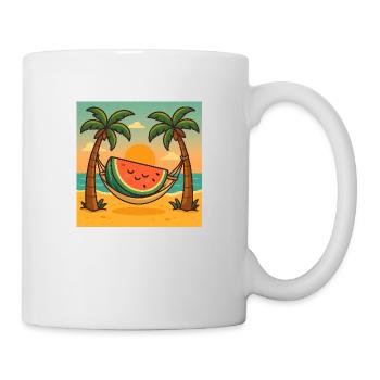 Watermelon Relax – Hammock & Sun - Mug - white - Right