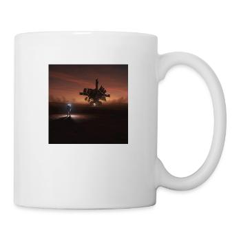 Abenteuerliche Sci-Fi Landschaft - Tasse - Weiß - Rechts