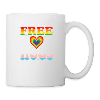 Colorful "Free Mom Hugs" Rainbow Pride - Mug - white - Right