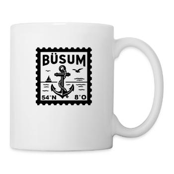 Büsum Briefmarke - Tasse - Weiß - Rechts