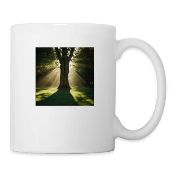Baum im Sonnenlicht - Tasse - Weiß - Rechts