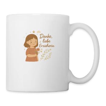 Danke Erzieherin – Geschenk Kindergarten Liebe - Tasse - Weiß - Rechts