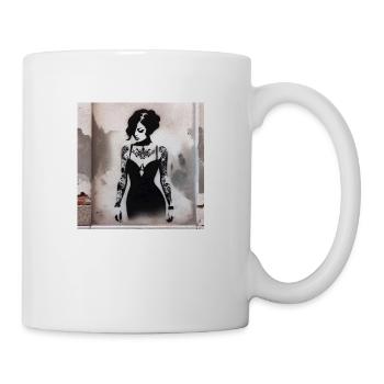 Graff woman ink - Mug blanc - blanc - Droite