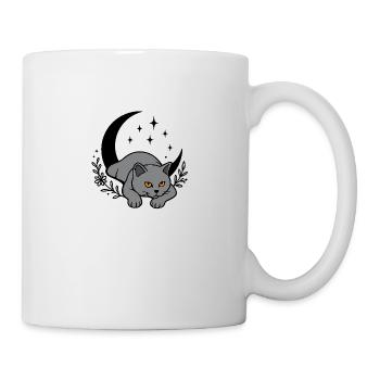 Nachtkatze - Tasse - Weiß - Rechts