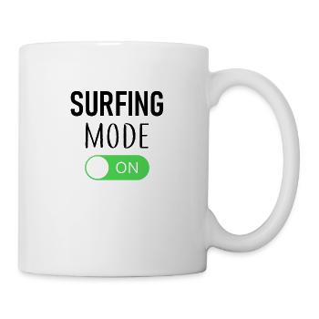 Mode surf activé - Véliplanchiste - Wellenreiten - Surf - Mug blanc - blanc - Droite