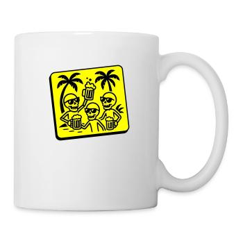 Skelett Urlaub Party Bier - Tasse - Weiß - Rechts