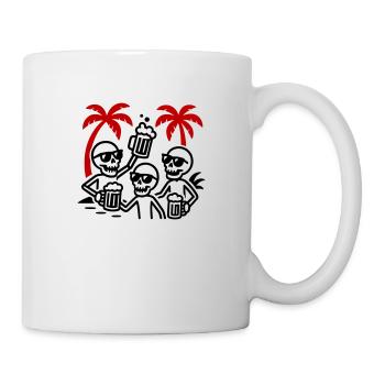 Beach Party Booze Skeleton - Mug - white - Right