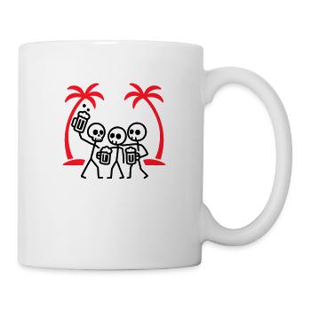 Urlaub Party Skelett - Tasse - Weiß - Rechts