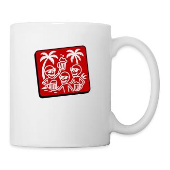 Urlaub Party Skelett Bier Team - Tasse - Weiß - Rechts