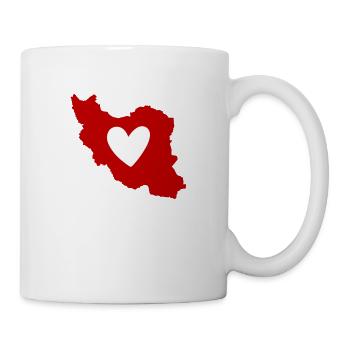 Amour du cœur d’Iran - Mug blanc - blanc - Droite
