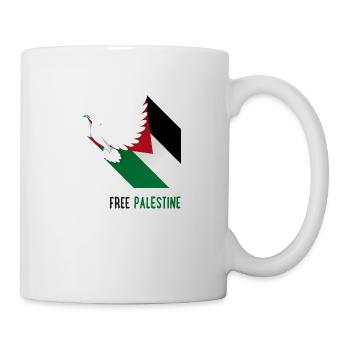Colombe de la paix et drapeau de la Palestine Free - Mug blanc - blanc - Droite