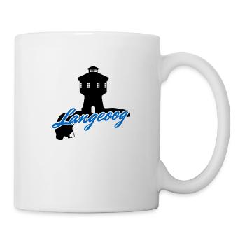 Langeoog Umriss & Wasserturm - Tasse - Weiß - Rechts