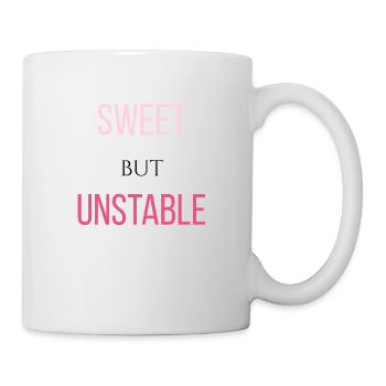 Sweet but Unstable Soft Grunge Quote Shirt - Mug - white - Right