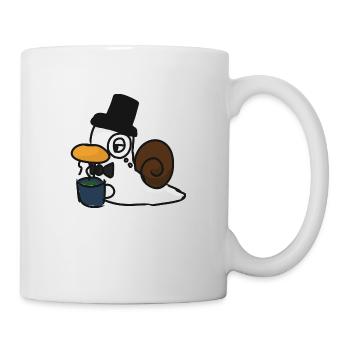 Schnente Monokel-Teezeit - Tasse - Weiß - Rechts
