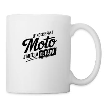 I don't scream I imitate daddy's motorcycle bodysuit baby - Mug - white - Right