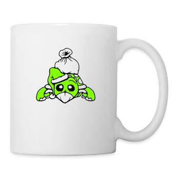 Turtle Santa Claus Hat Gifts Comic - Mug - white - Right