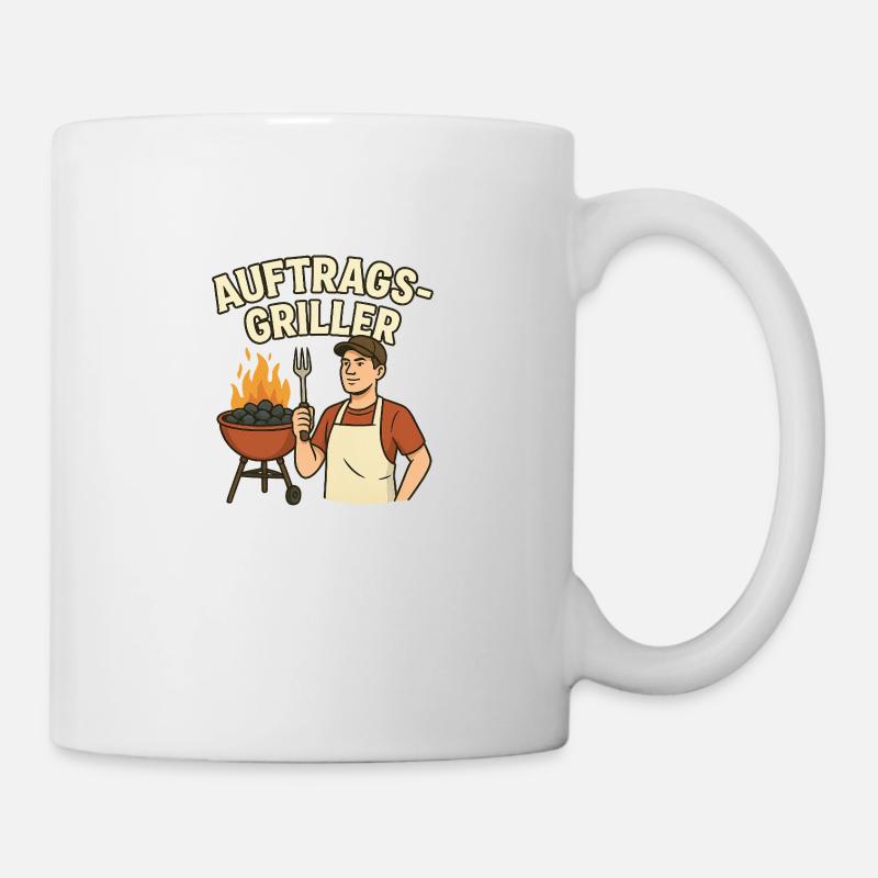 Grill master in action - Mug - white