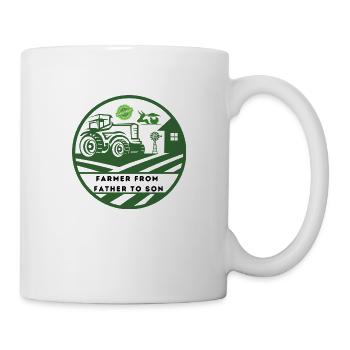 Landwirtschaftliche Hinterlassenschaft vom Vater auf den Sohn - Tasse - Weiß - Rechts