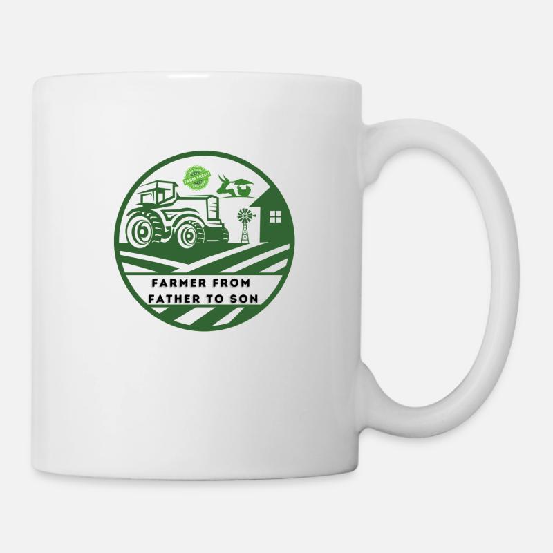 Farming Legacy From Father to Son - Mug - white